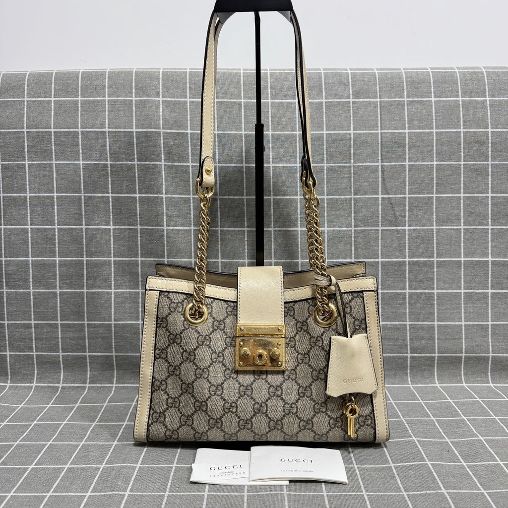Gucci Padlock Series Canvas Beige Backpack 498156 KHNKG 9761