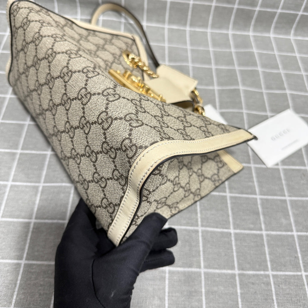 Gucci Padlock Series Canvas Beige Backpack 498156 KHNKG 9761