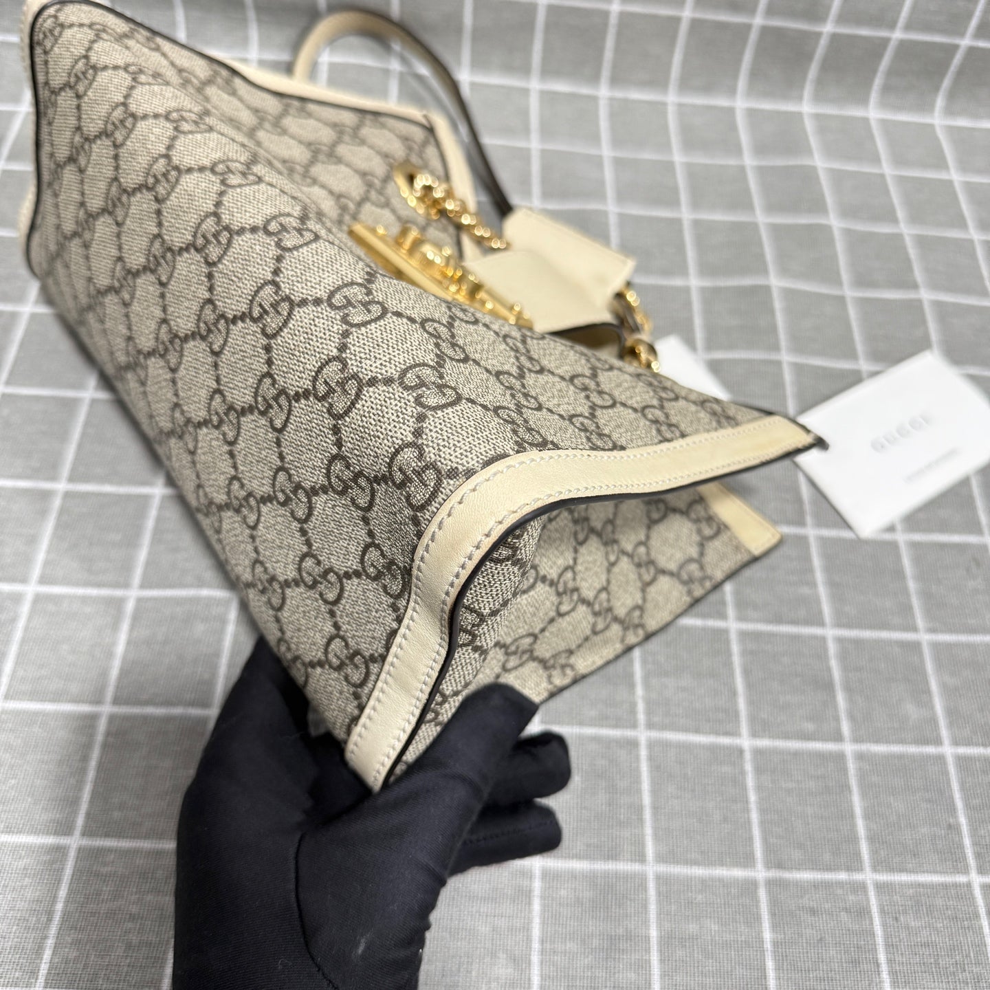 Gucci Padlock Series Canvas Beige Backpack 498156 KHNKG 9761