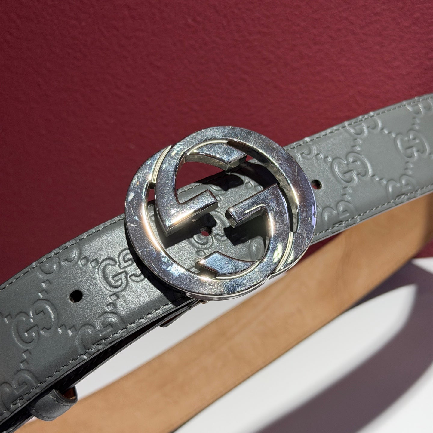 Gucci Gray Belt