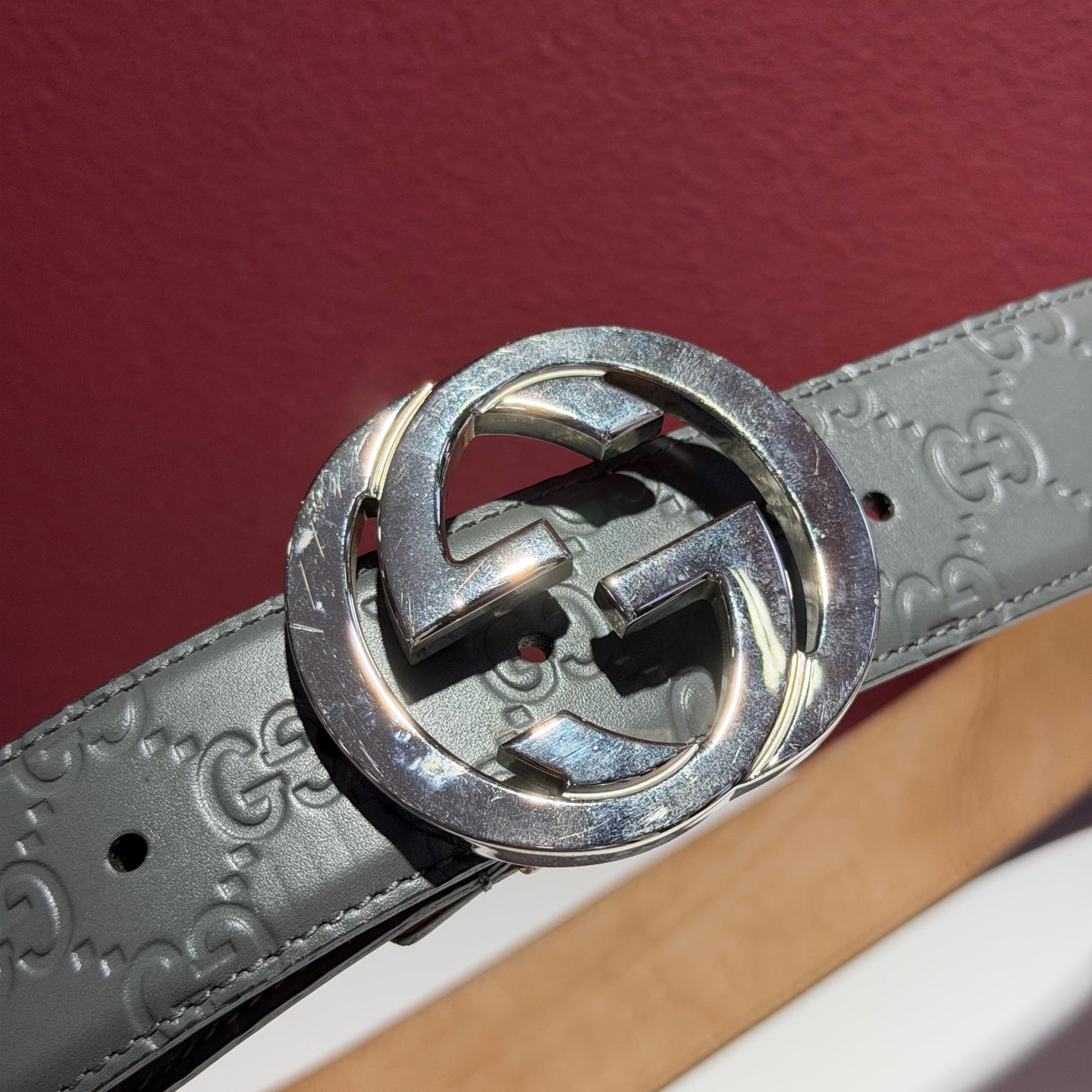 Gucci Gray Belt