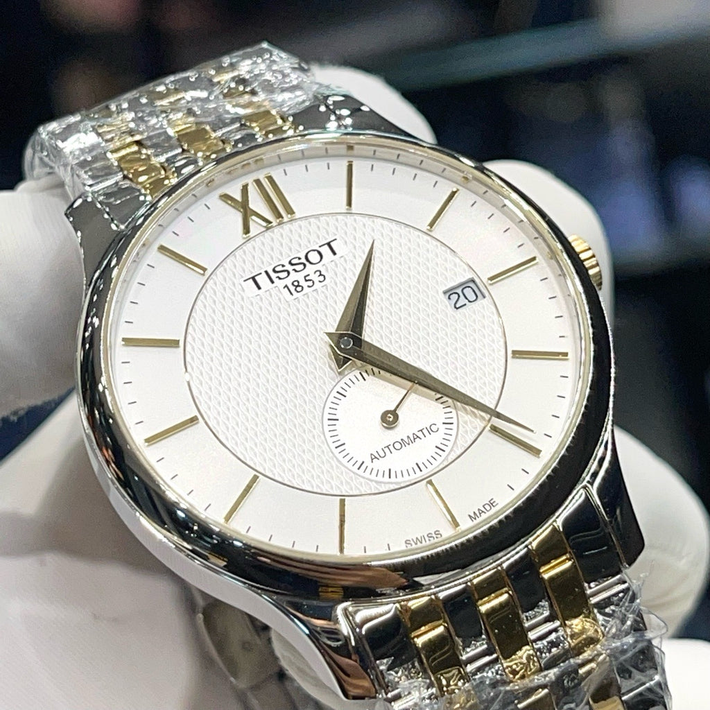 Tissot Classic White Automatic (self-winding) watch 40 millimeters T063.428.22.038.00