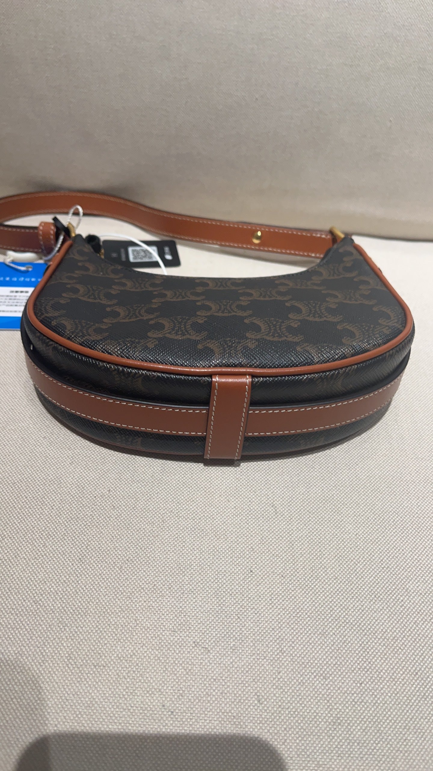 Celine Mini AVA logo-print cowhide handbag Leather 6 x 5 x 2 inches (16 x 12 x 5 centimeters) 10I602DS1.04LU