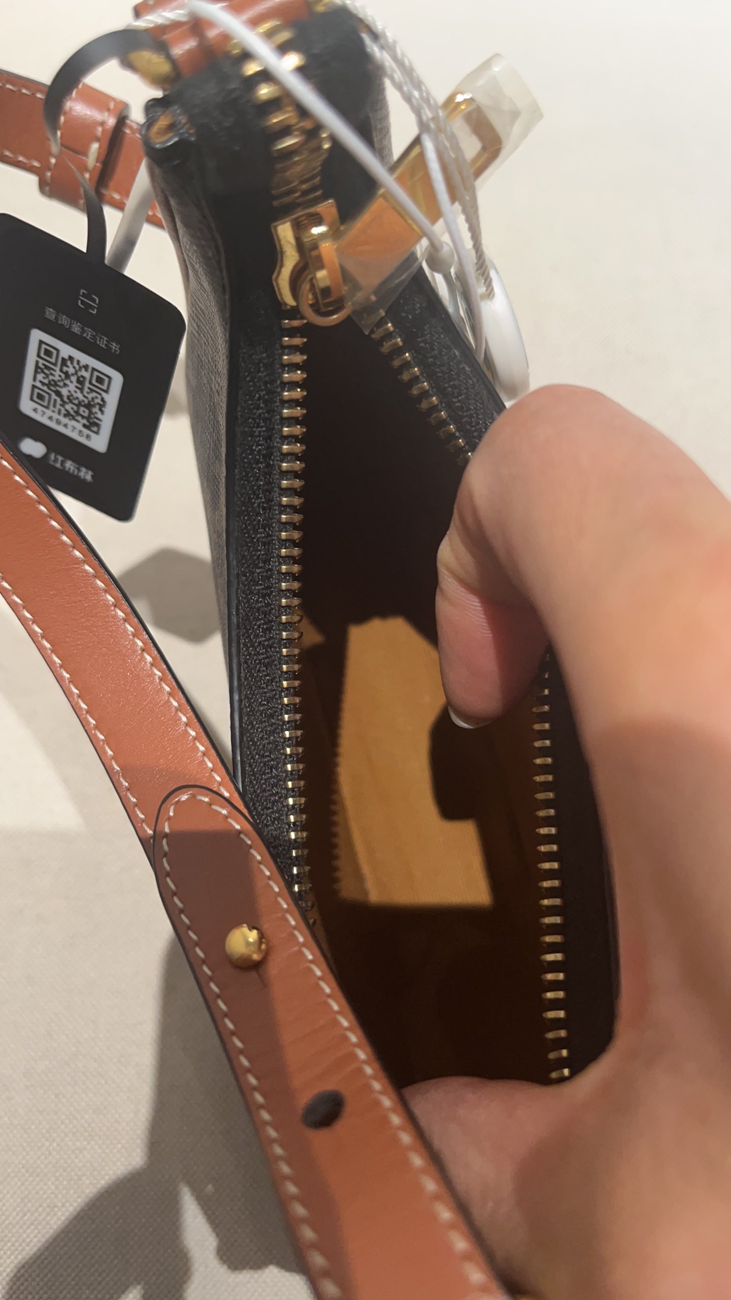 Celine Mini AVA logo-print cowhide handbag Leather 6 x 5 x 2 inches (16 x 12 x 5 centimeters) 10I602DS1.04LU