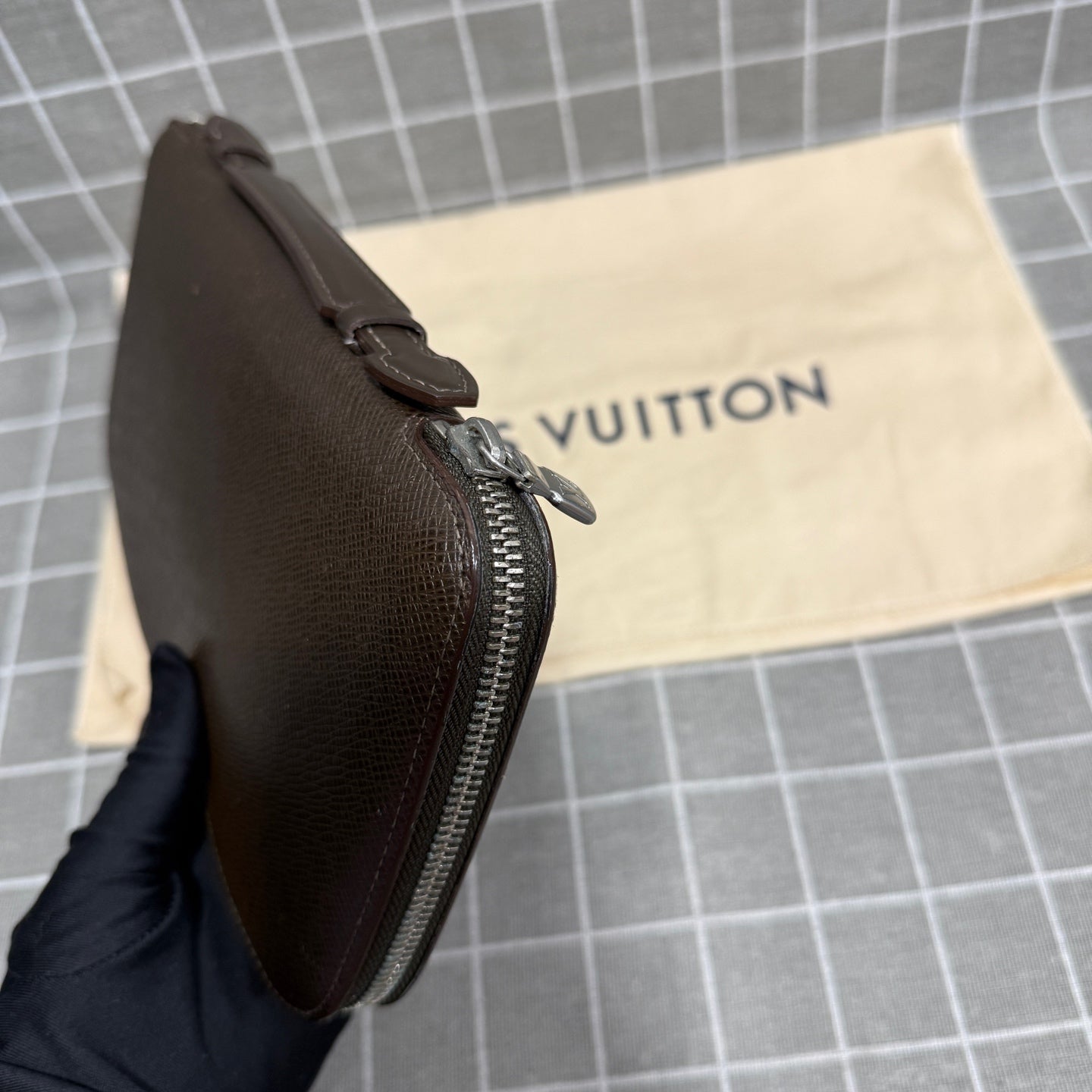 Louis Vuitton Leather Brown Clutch