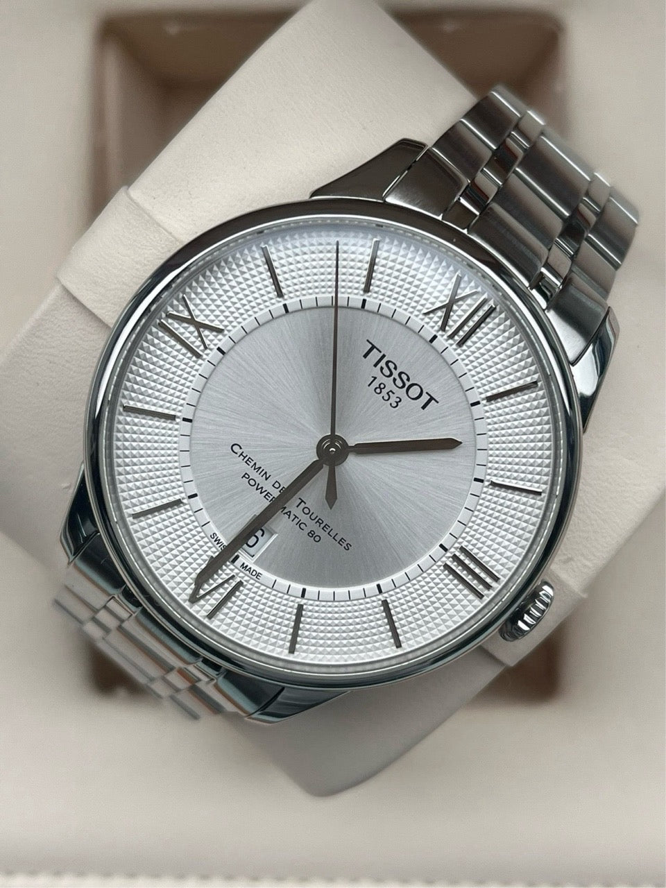 Tissot Classic White Automatic (self-winding) watch 42 millimeters T099.407.11.038.00