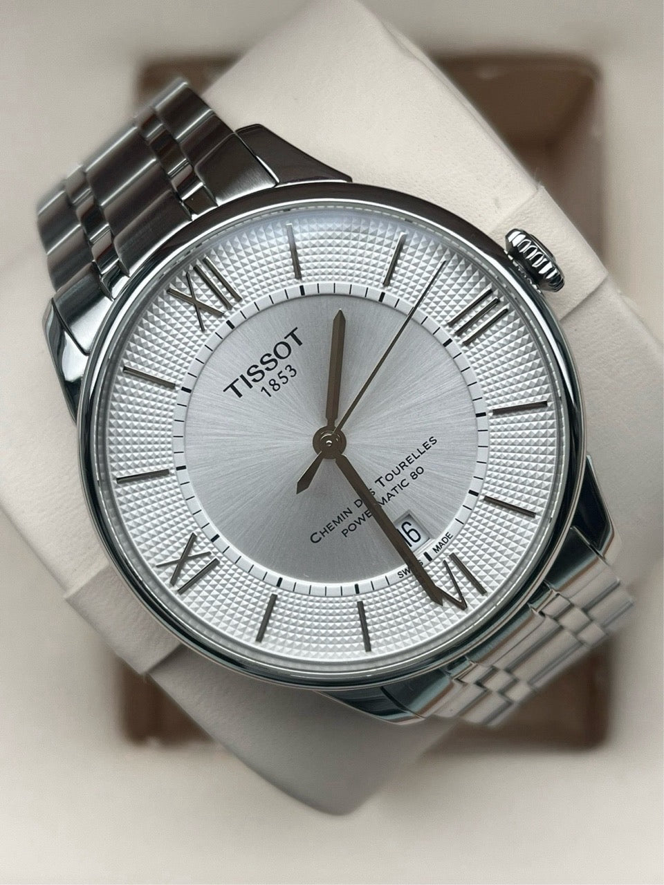 Tissot Classic White Automatic (self-winding) watch 42 millimeters T099.407.11.038.00