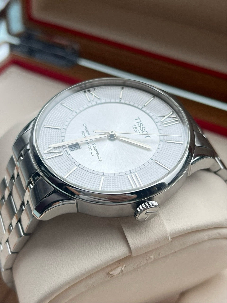 Tissot Classic White Automatic (self-winding) watch 42 millimeters T099.407.11.038.00