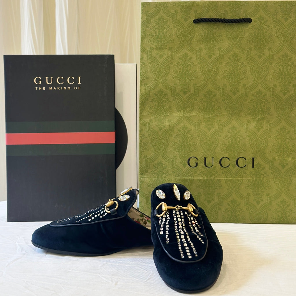 Gucci Velvet Flip flop