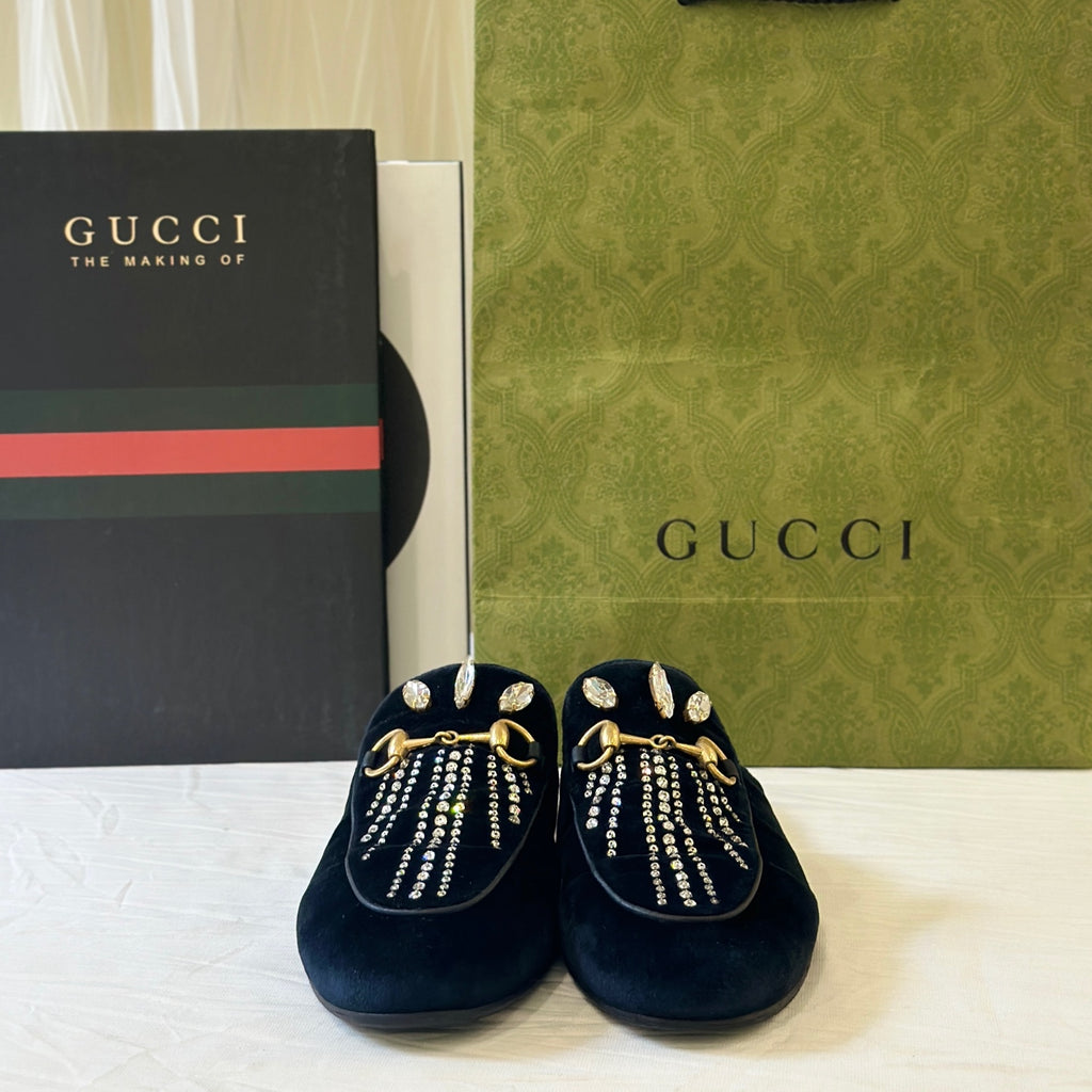 Gucci Velvet Flip flop