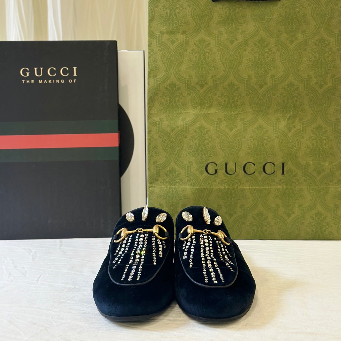 Gucci Velvet Flip flop