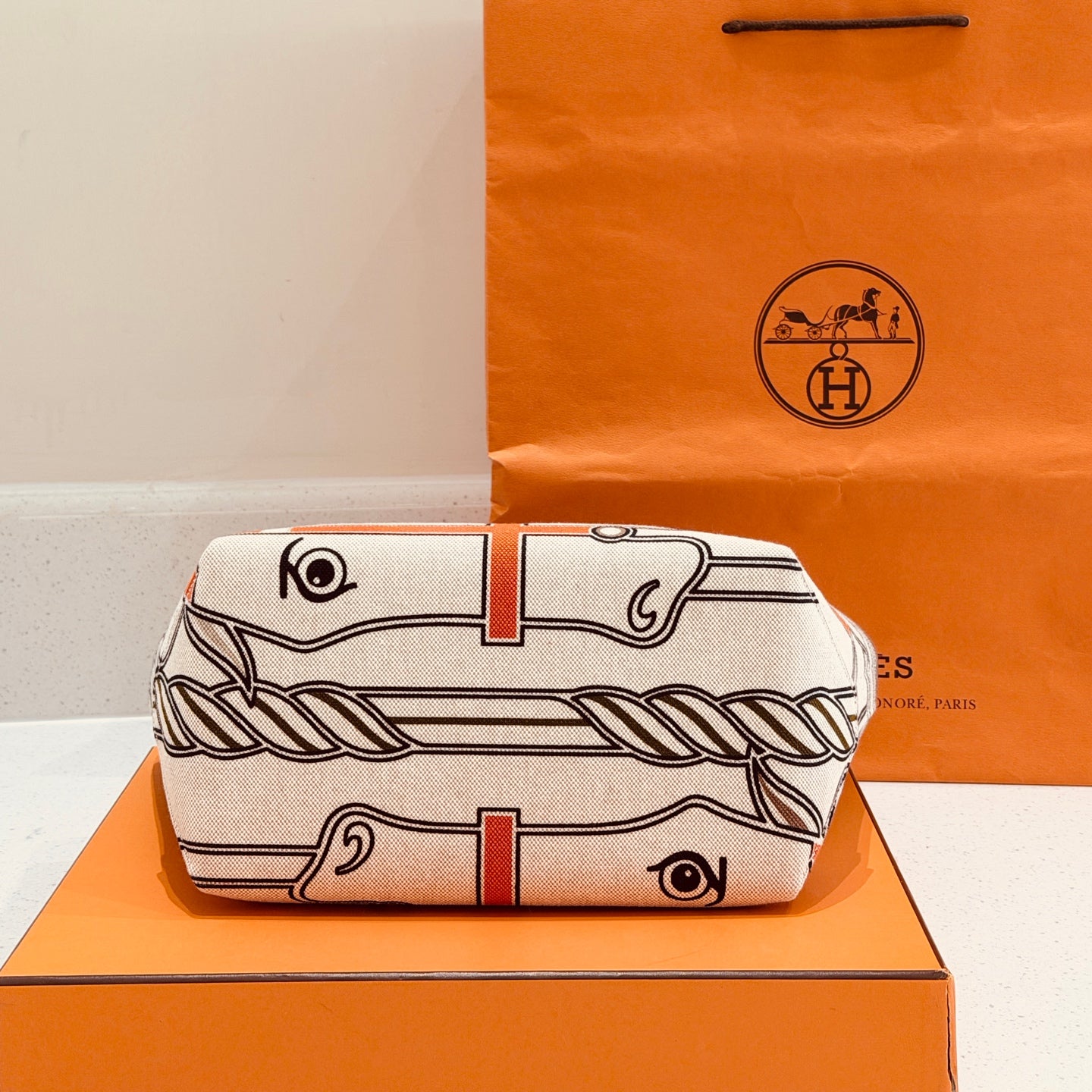 Hermes Steeple 28 Canvas Tote H083878CKAA