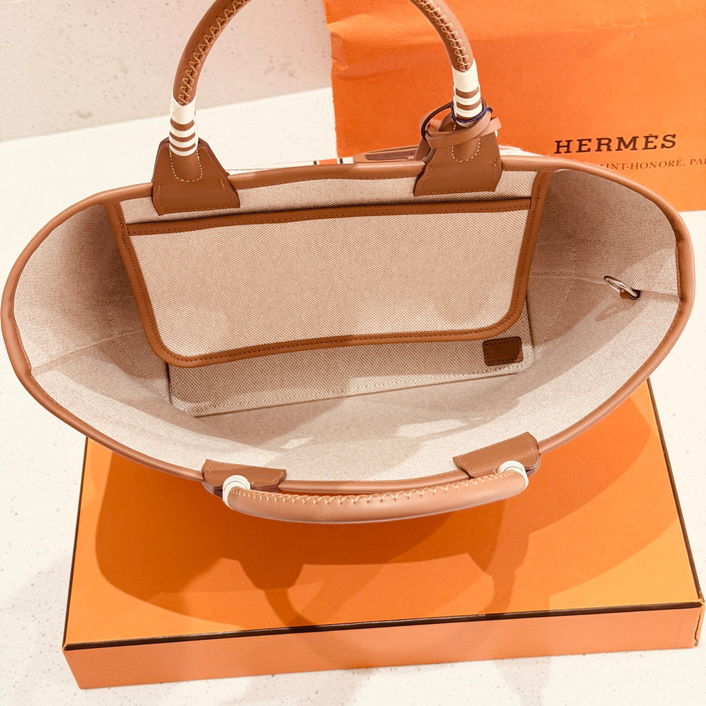Hermes Steeple 28 Canvas Tote H083878CKAA