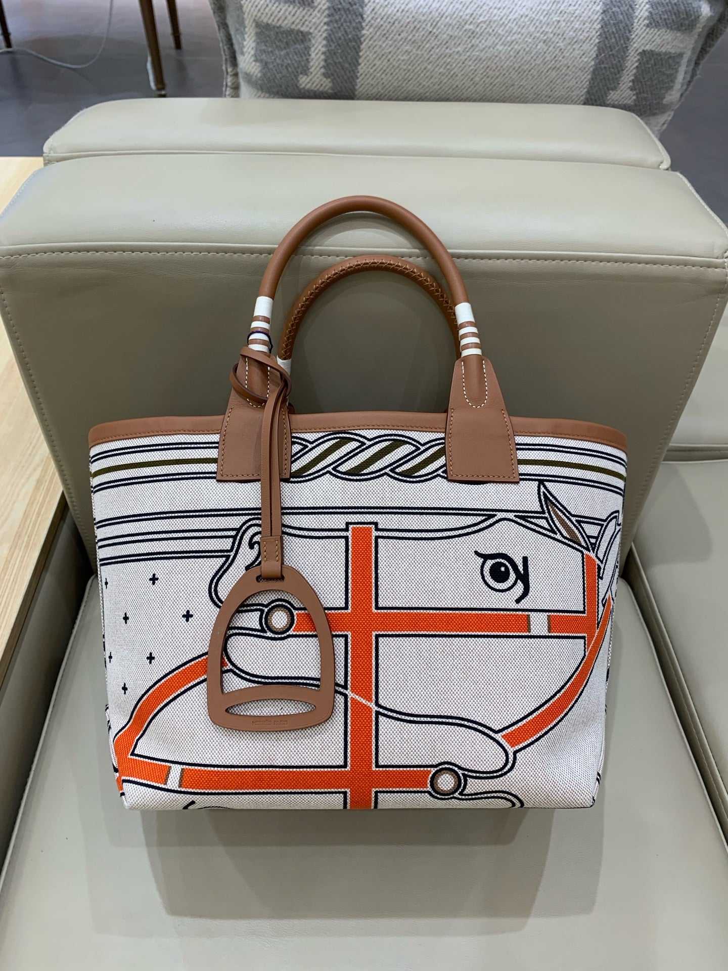 Hermes Steeple 28 Canvas Tote H083878CKAA