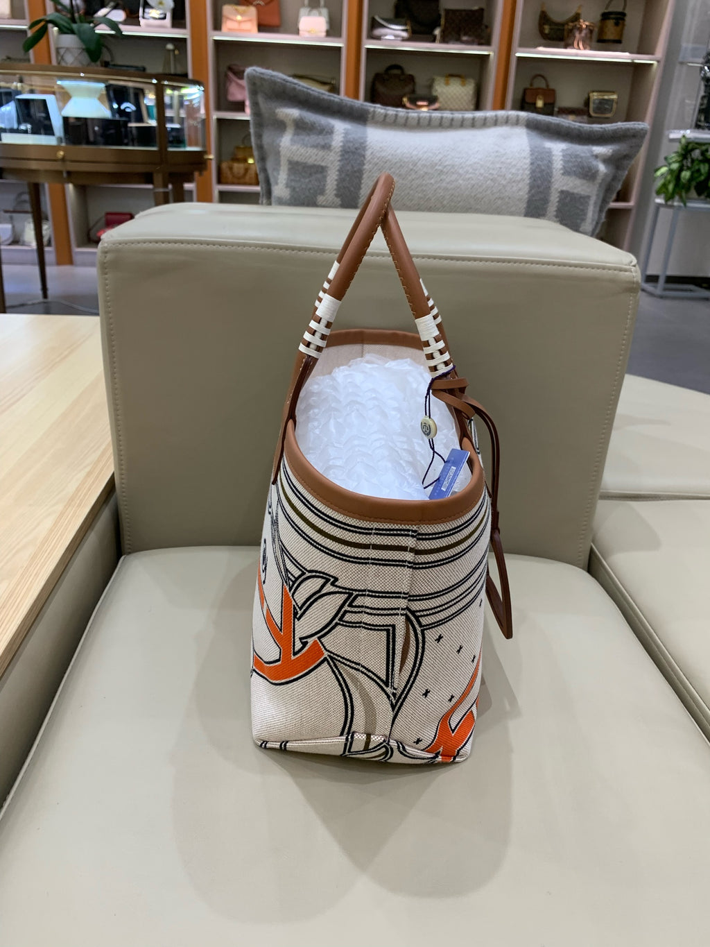 Hermes Steeple 28 Canvas Tote H083878CKAA