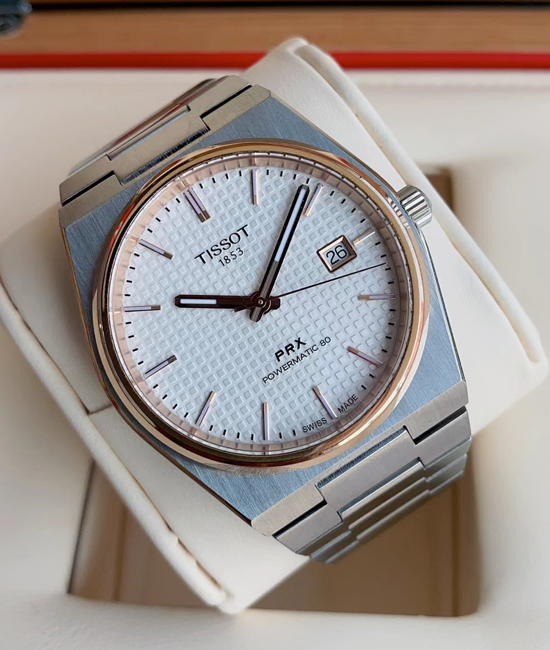 Tissot Classic White Automatic (self-winding) watch 40 millimeters T137.407.21.031.00