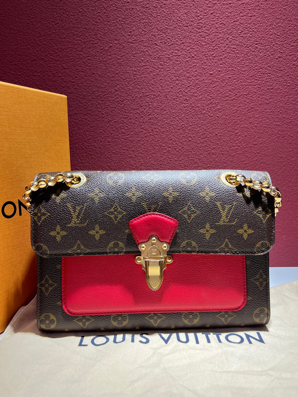 Louis Vuitton Leather Red