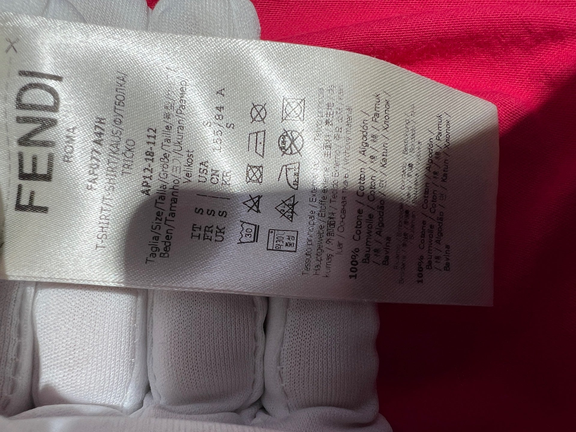 Fendi Cotton Red T-shirt