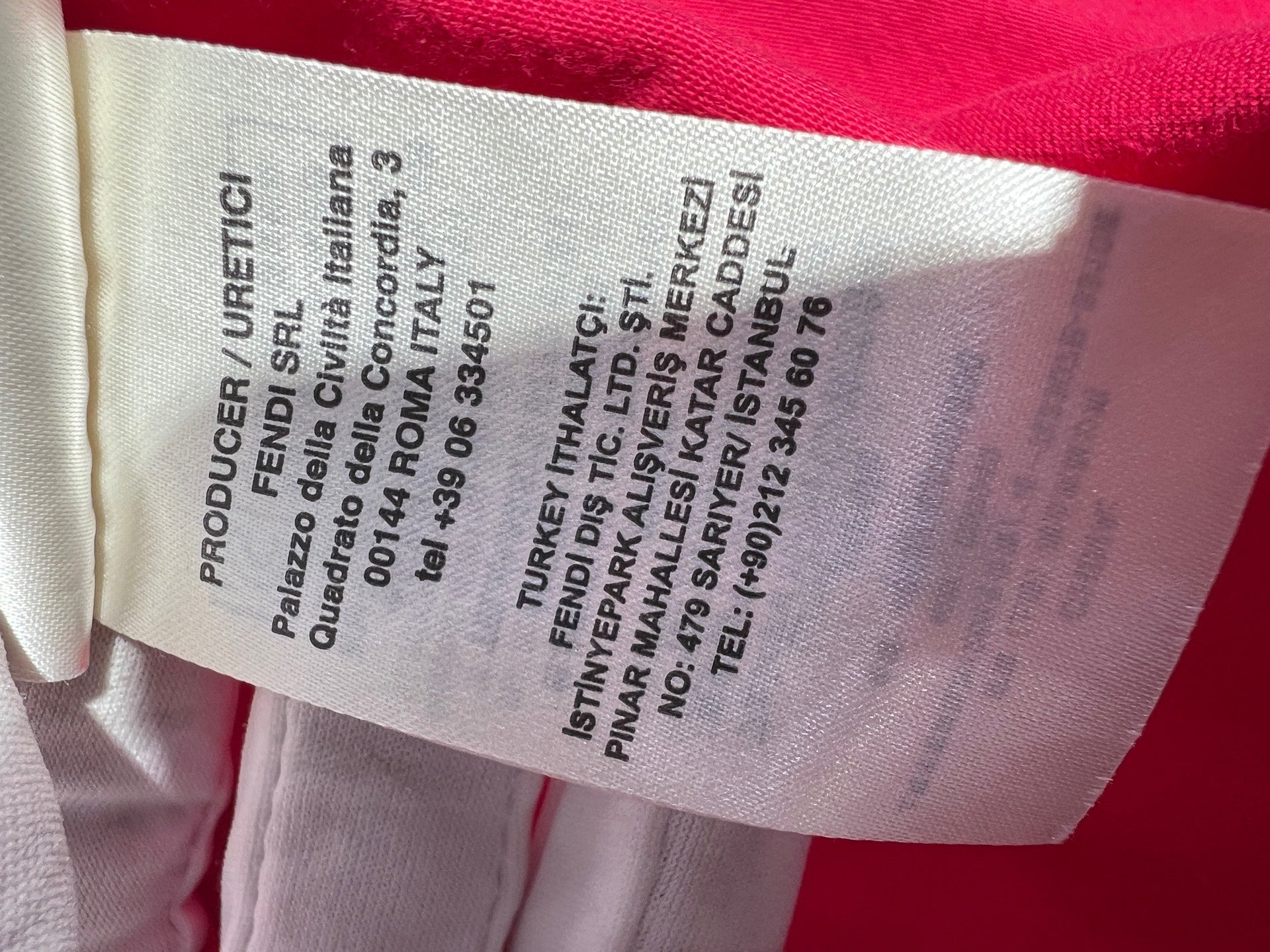 Fendi Cotton Red T-shirt