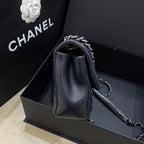 Chanel Classic 11.12 Handbag Blue Crossbody 15.5 × 25.5 × 6.5 A01112Y25539N0901