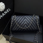 Chanel Classic 11.12 Handbag Blue Crossbody 15.5 × 25.5 × 6.5 A01112Y25539N0901