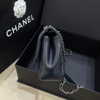 Chanel Classic 11.12 Handbag Blue Crossbody 15.5 × 25.5 × 6.5 A01112Y25539N0901