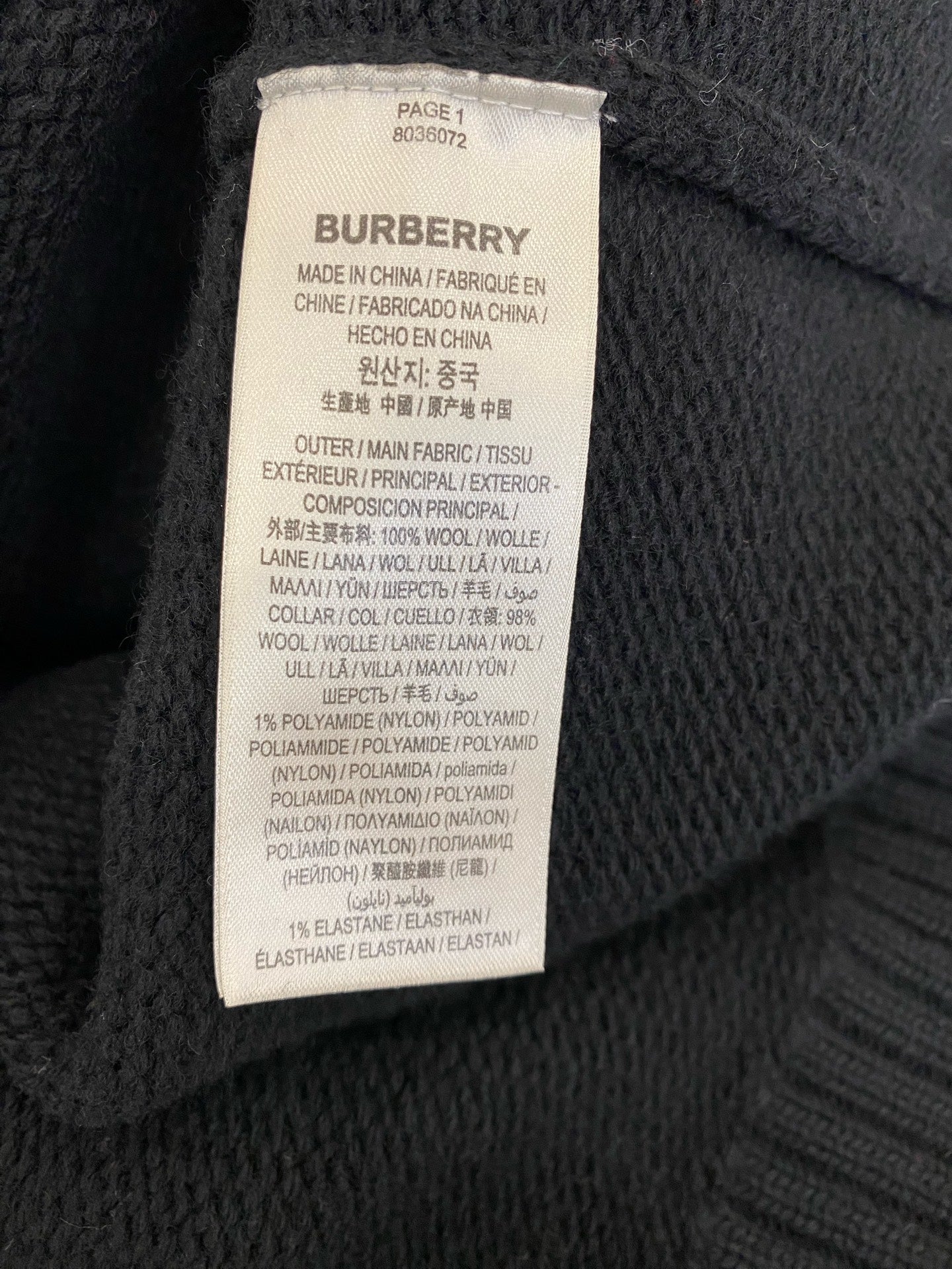 Burberry Metal Black Sweater