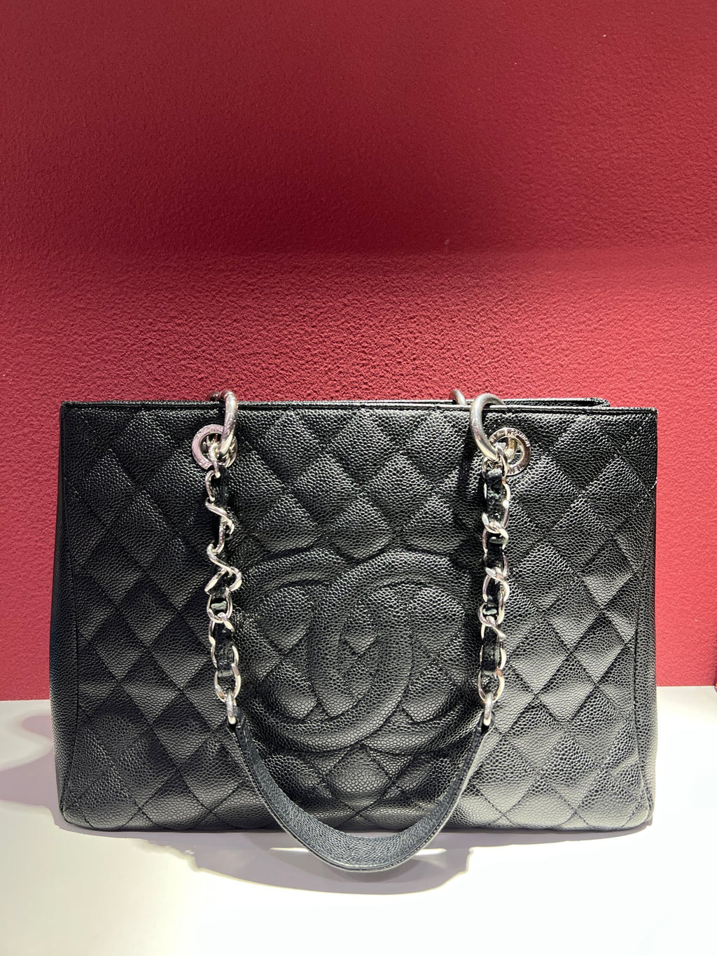 Chanel GrandShoppingTote Black 34×24×12