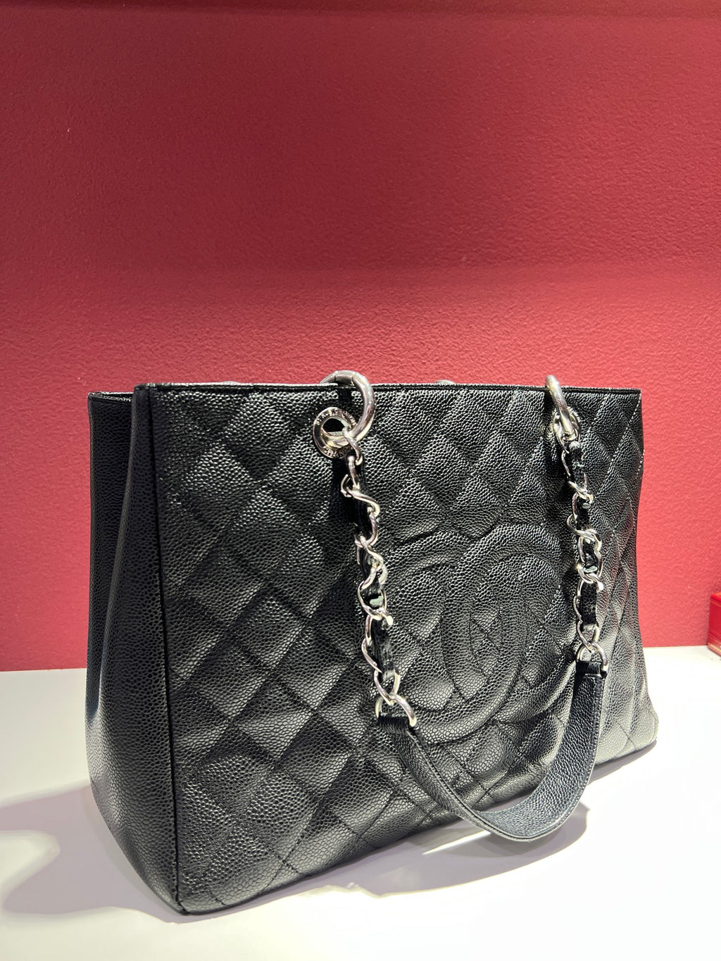 Chanel GrandShoppingTote Black 34×24×12