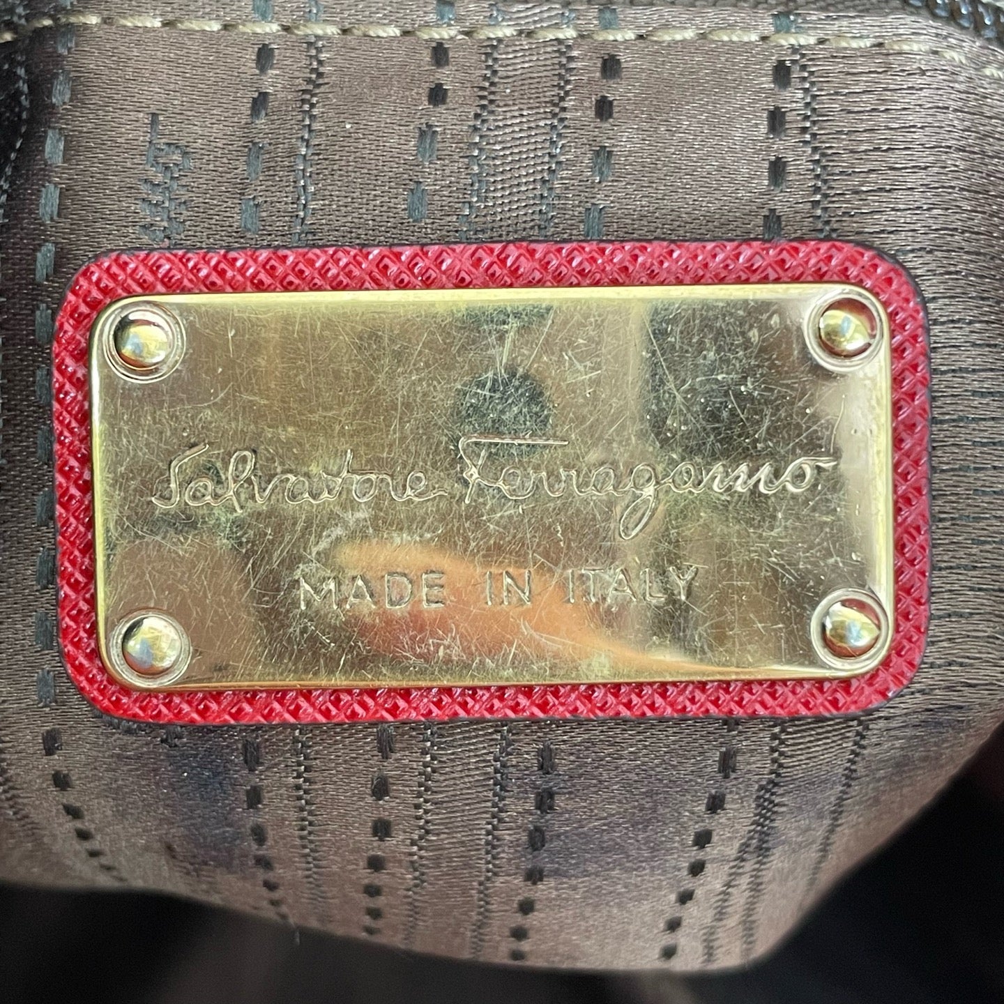 Salvatore Ferragamo Red Shoulder Bag