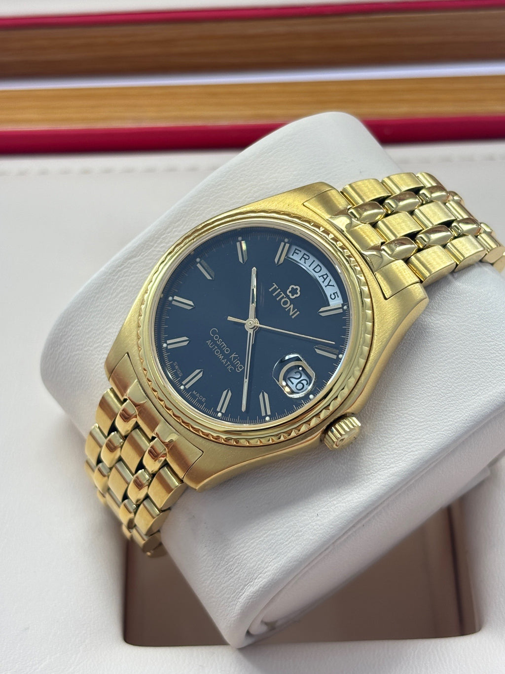 Longines Black Automatic (self-winding) watch