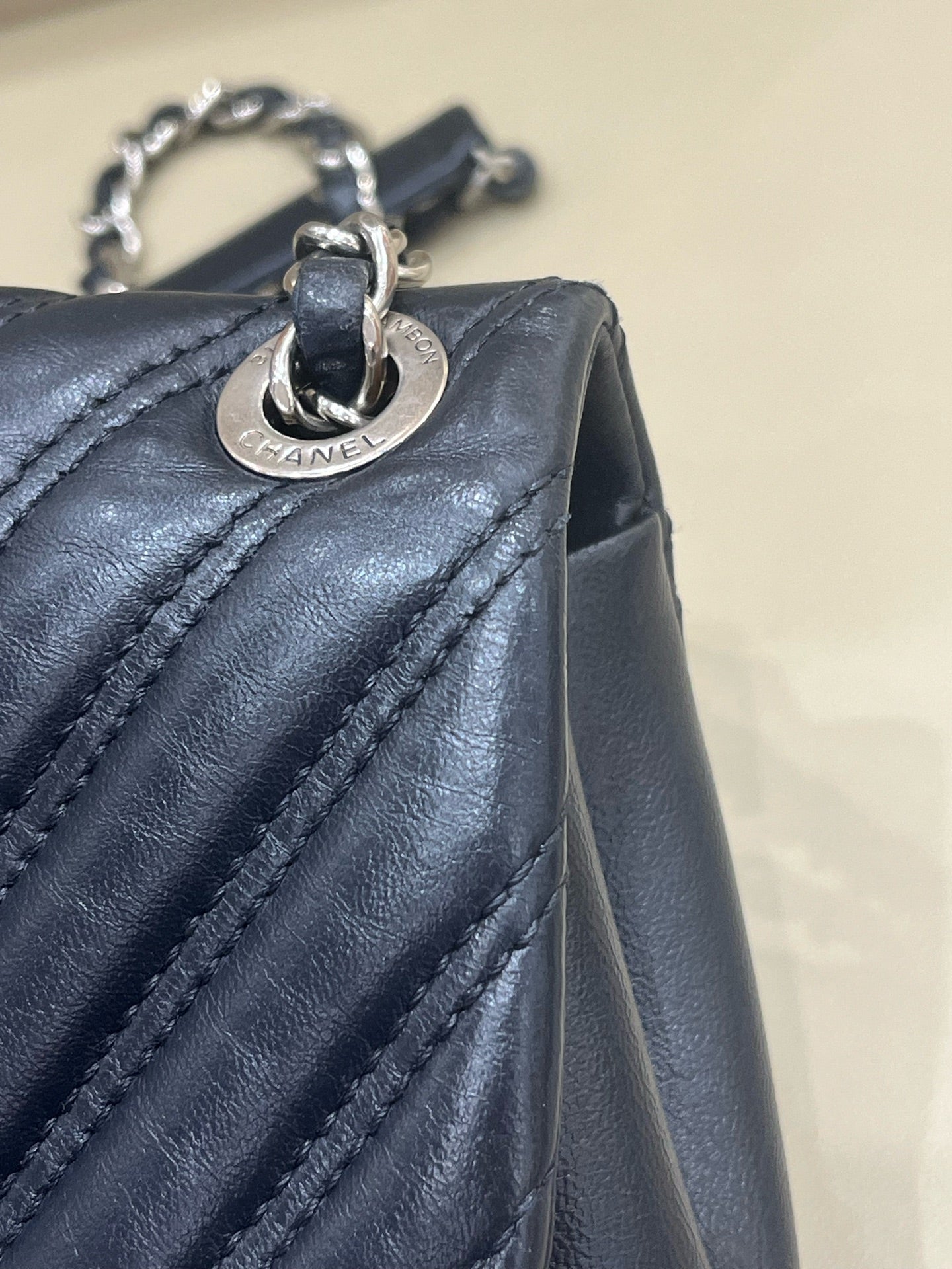 Chanel Classic 11.12 Handbag Blue Crossbody 15.5 × 25.5 × 6.5 A01112Y25539N0901