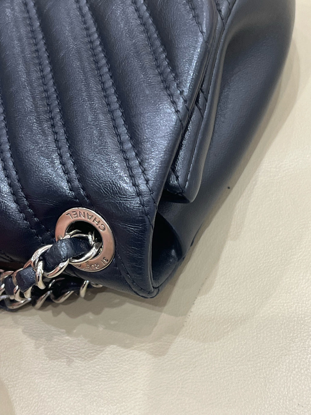 Chanel Classic 11.12 Handbag Blue Crossbody 15.5 × 25.5 × 6.5 A01112Y25539N0901