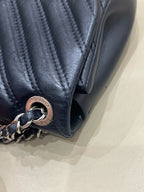Chanel Classic 11.12 Handbag Blue Crossbody 15.5 × 25.5 × 6.5 A01112Y25539N0901
