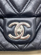 Chanel Classic 11.12 Handbag Blue Crossbody 15.5 × 25.5 × 6.5 A01112Y25539N0901