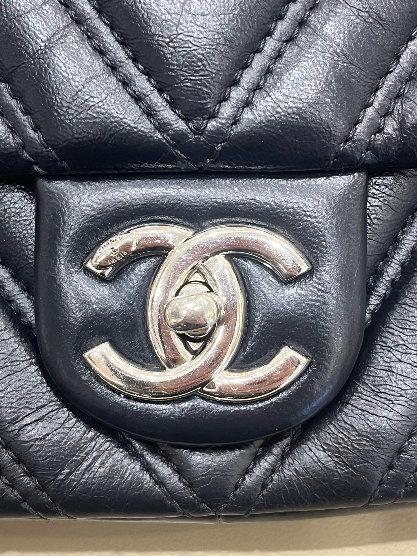 Chanel Classic 11.12 Handbag Blue Crossbody 15.5 × 25.5 × 6.5 A01112Y25539N0901