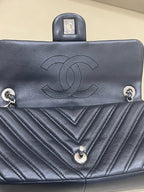 Chanel Classic 11.12 Handbag Blue Crossbody 15.5 × 25.5 × 6.5 A01112Y25539N0901