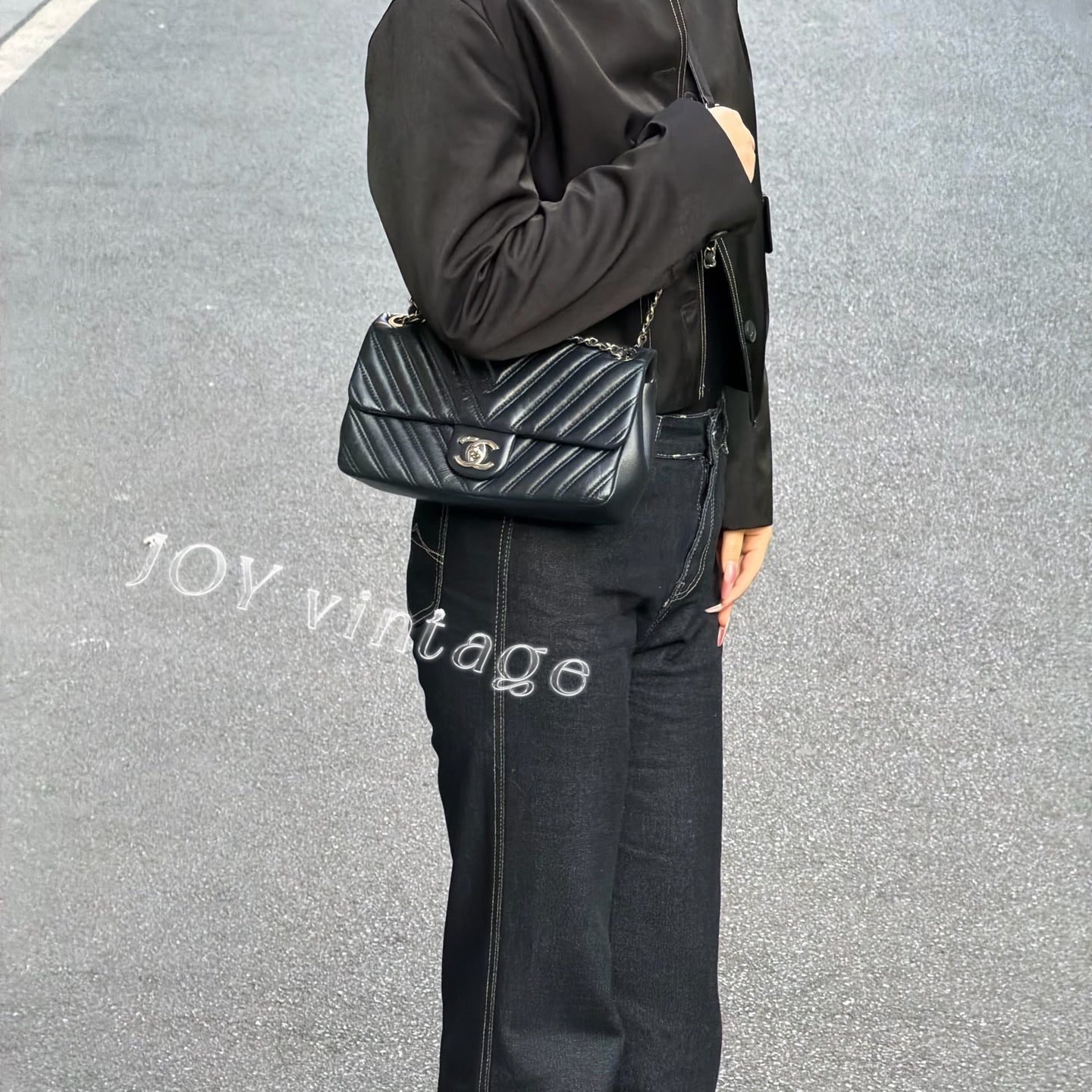 Chanel Classic 11.12 Handbag Blue Crossbody 15.5 × 25.5 × 6.5 A01112Y25539N0901