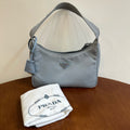 Prada Prada Re-Edition 2000 Re-Nylon Recycled Nylon Hobo Underarm Bag Cordura Blue 1NE515_RDH0_F0591