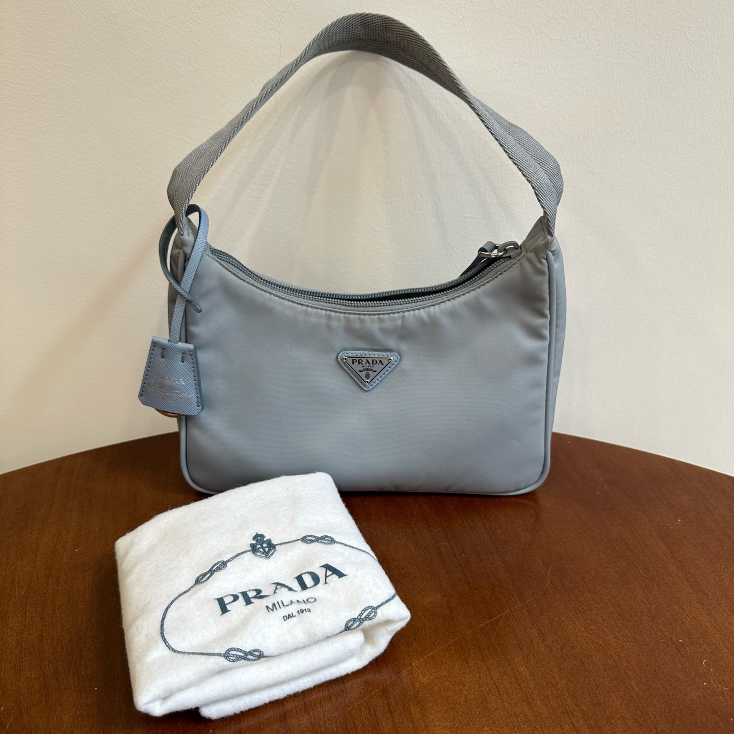 Prada Prada Re-Edition 2000 Re-Nylon Recycled Nylon Hobo Underarm Bag Cordura Blue 1NE515_RDH0_F0591