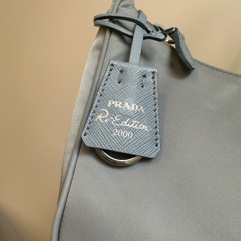 Prada Prada Re-Edition 2000 Re-Nylon Recycled Nylon Hobo Underarm Bag Cordura Blue 1NE515_RDH0_F0591