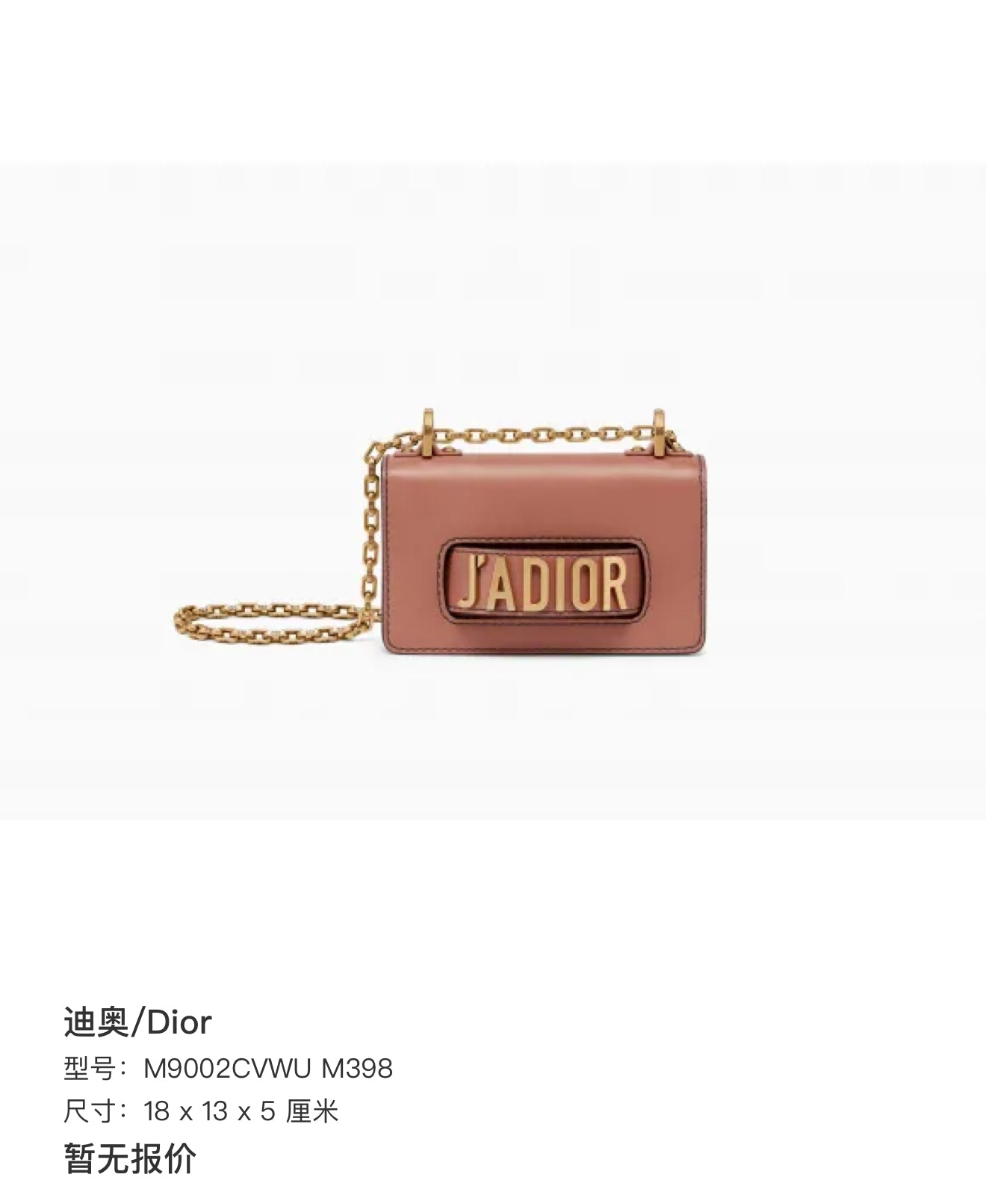 Dior Pink 18 x 13 x 5 centimeters M9002CVWU M398