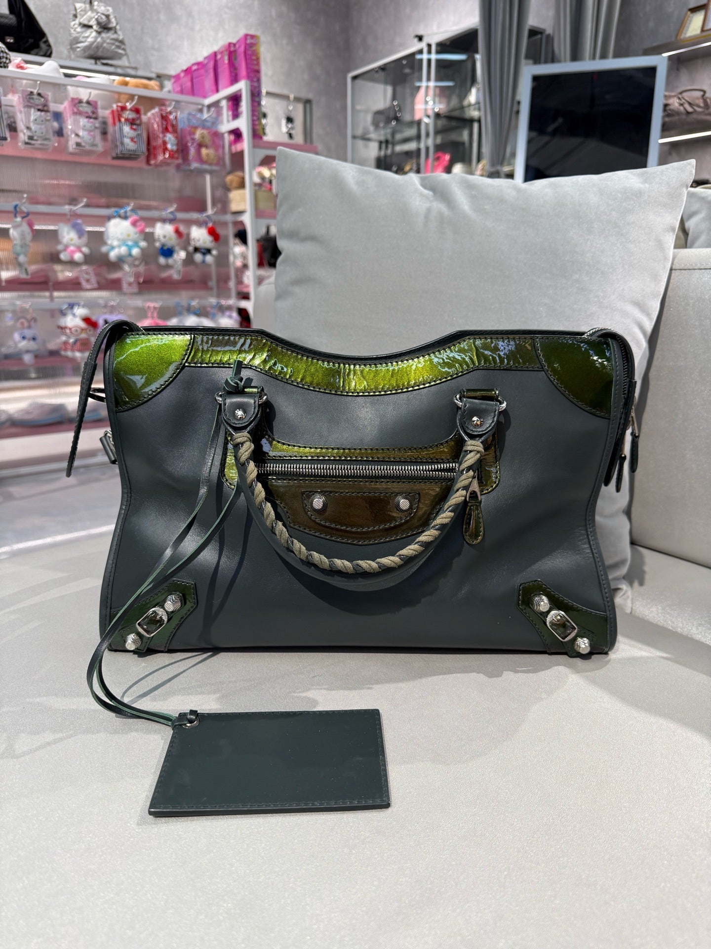 Balenciaga Green Shoulder Bag