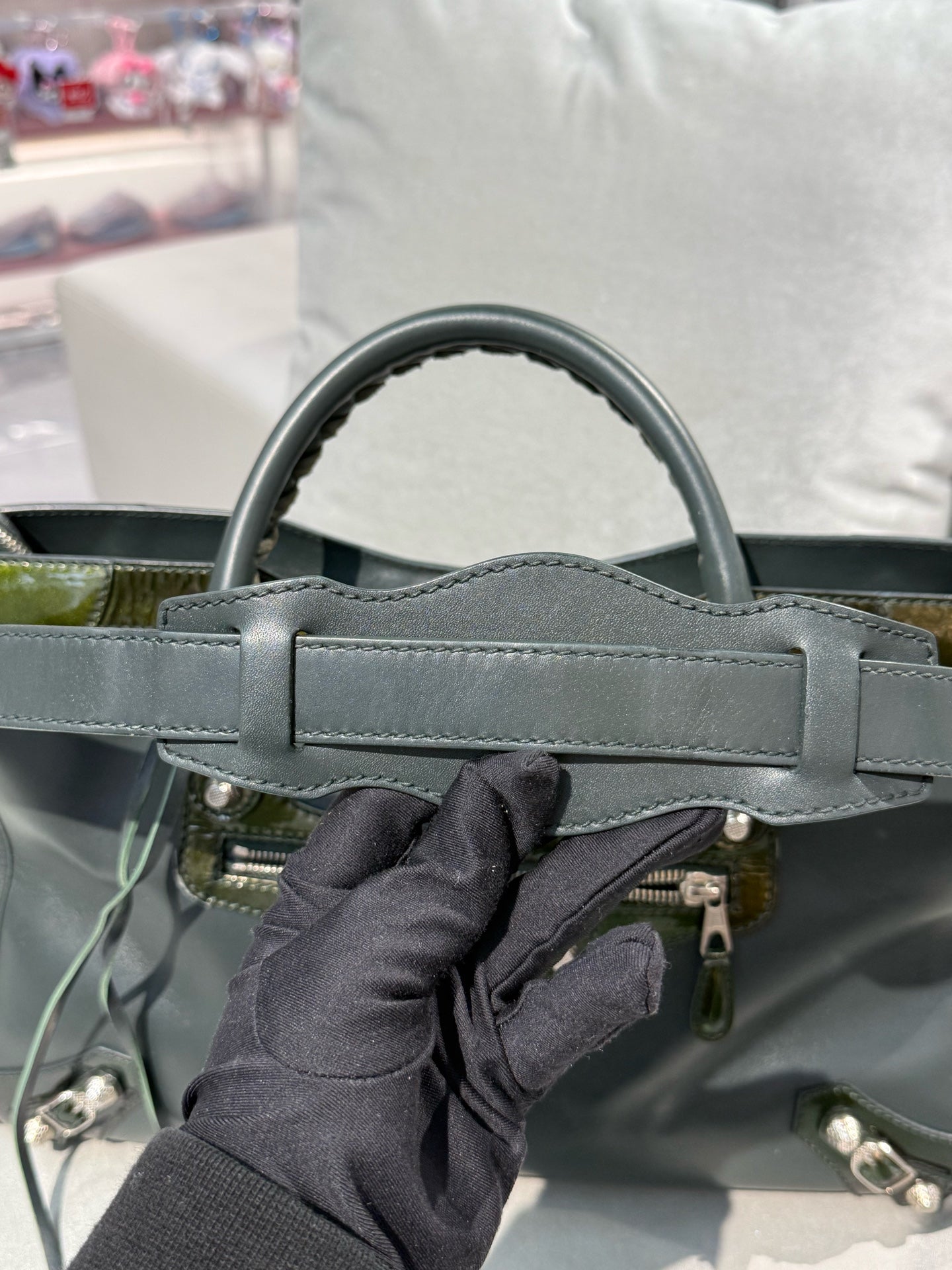 Balenciaga Green Shoulder Bag