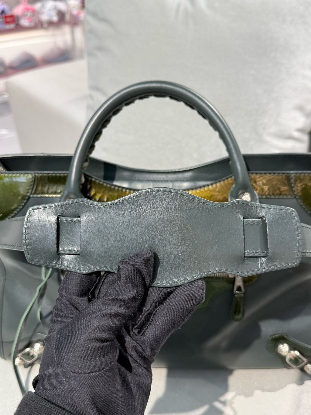 Balenciaga Green Shoulder Bag