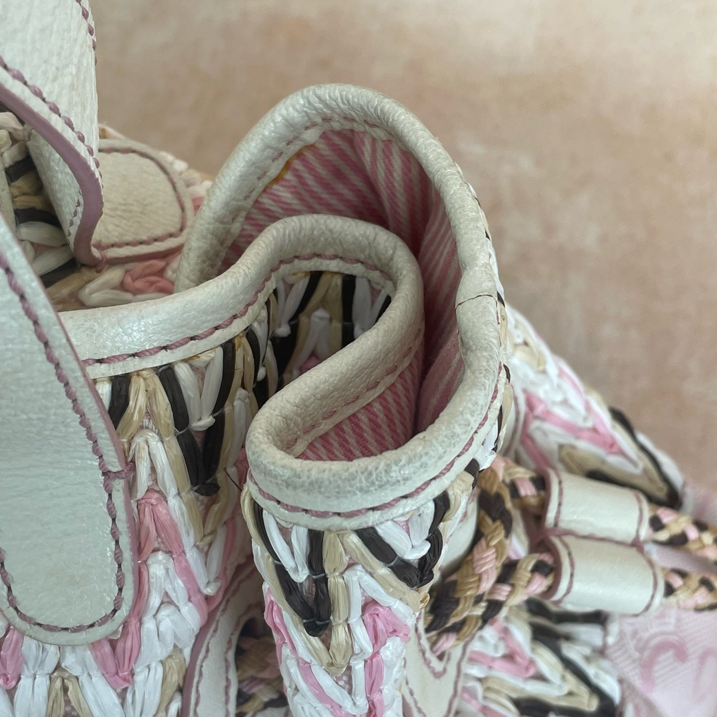 Celine Canvas Pink Bucket & Drawstring Bag