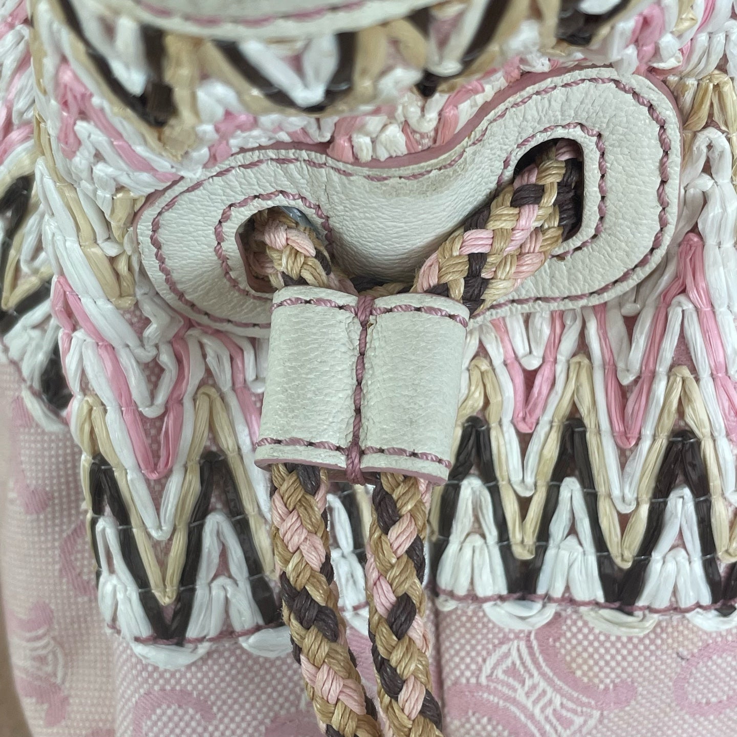 Celine Canvas Pink Bucket & Drawstring Bag