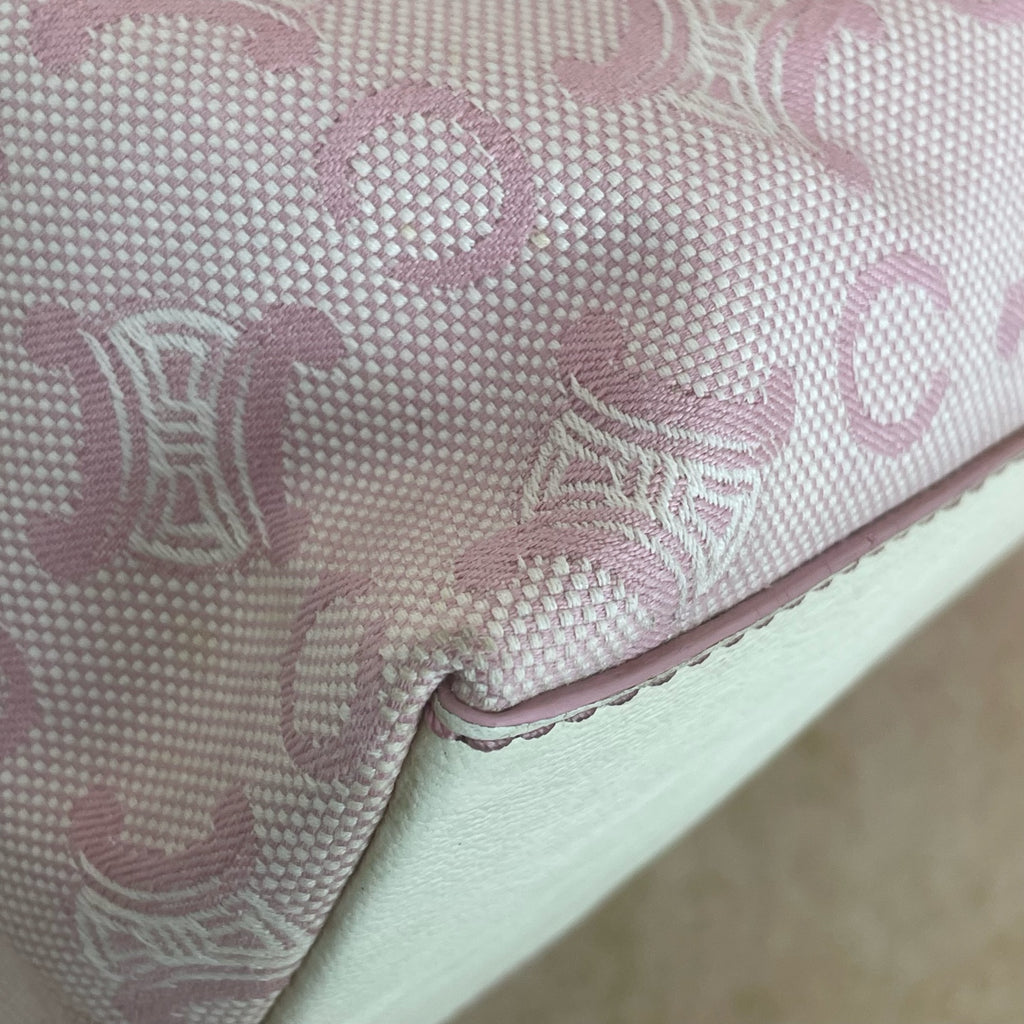 Celine Canvas Pink Bucket & Drawstring Bag