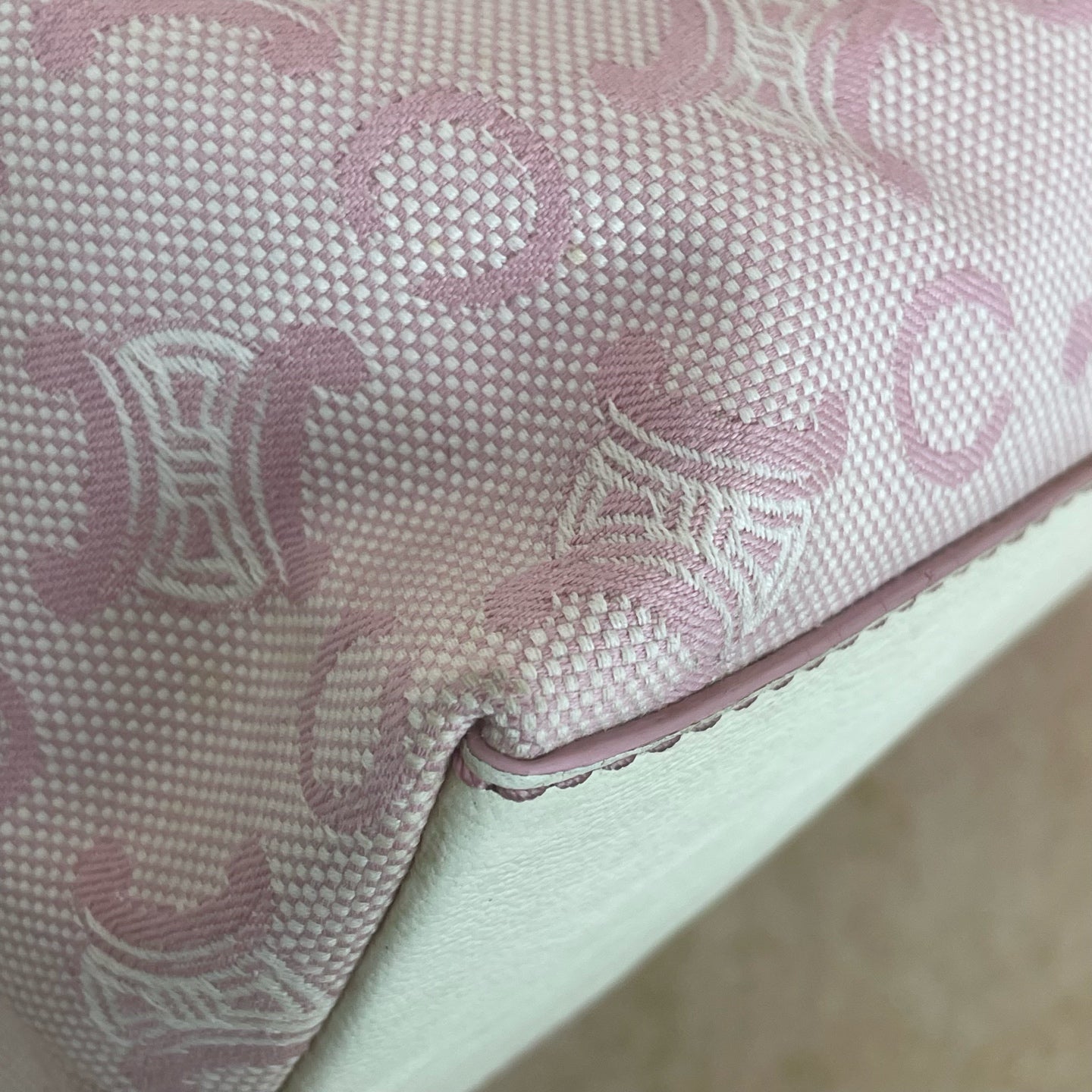 Celine Canvas Pink Bucket & Drawstring Bag