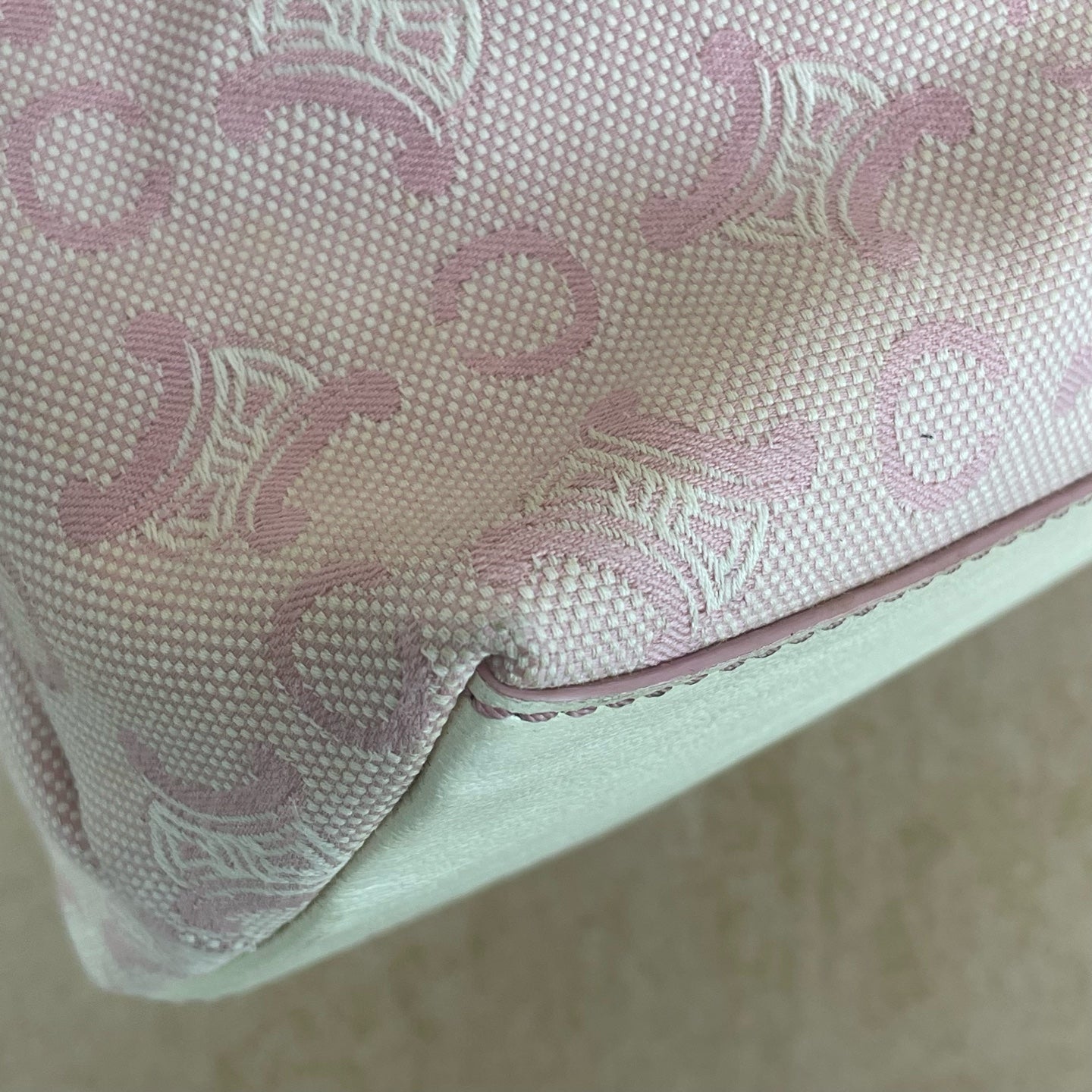 Celine Canvas Pink Bucket & Drawstring Bag